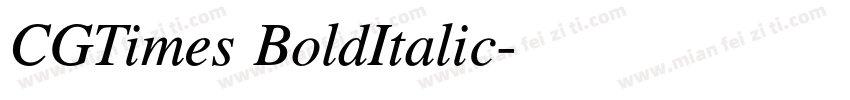 CGTimes BoldItalic字体转换